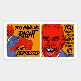 Yelling Devil Sticker